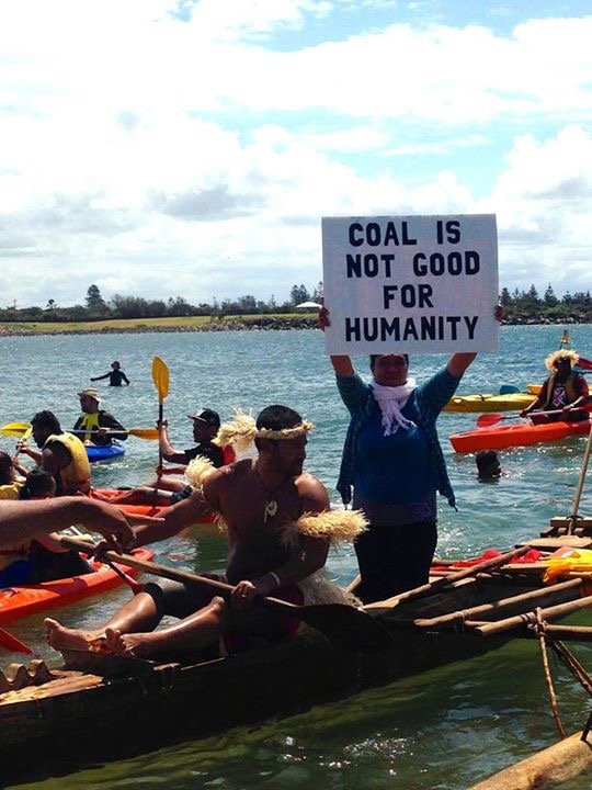As global Reclaim Power week comes to an end, Pacific Climate Warriors have blockaded  Australia’s largest coal port on the other side of the world. If it were a country, the coal  exported from this port would make it the 9th highest emitting country in the world. 